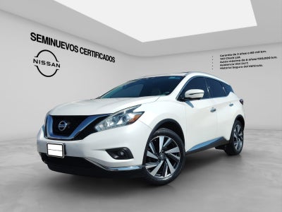 2019 Nissan MURANO 5 PTS EXCLUSIVE CVT GPS PIEL QC RA-20 4X4