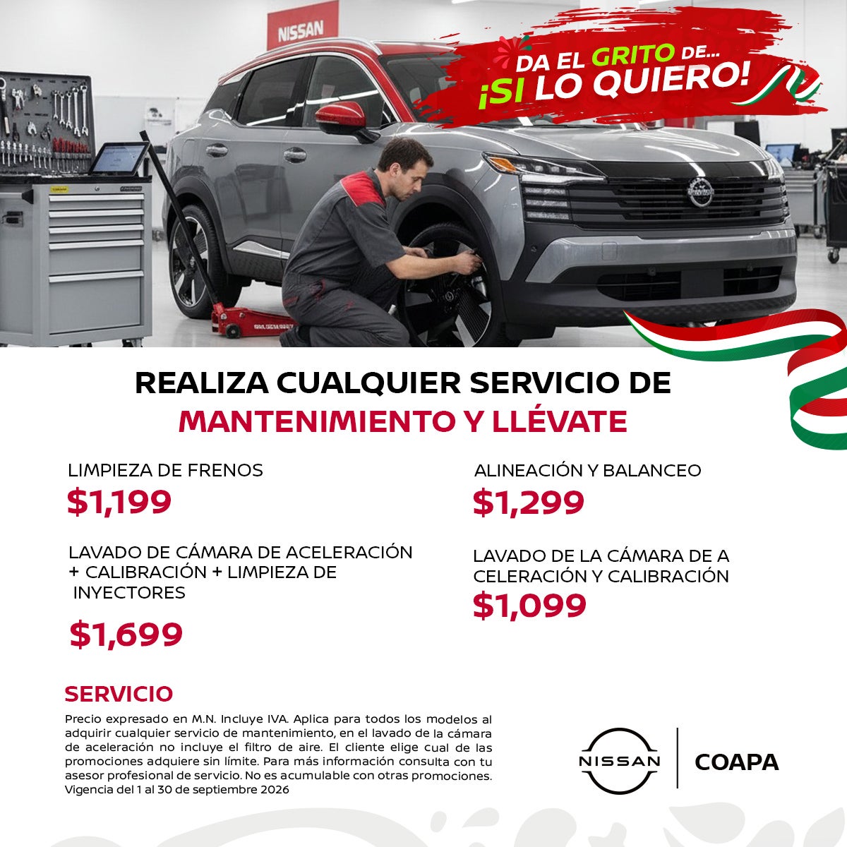 Promociones exclusivas para tu Nissan